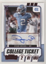 2021 Panini Contenders Draft Picks College Game Ticket Red Dyami Brown Auto 0ky0