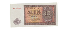 GERMANY (GDR) 1955 10 DEUTSCHE MARK BANKNOTE P18 ABOUT UNCIRCULATED