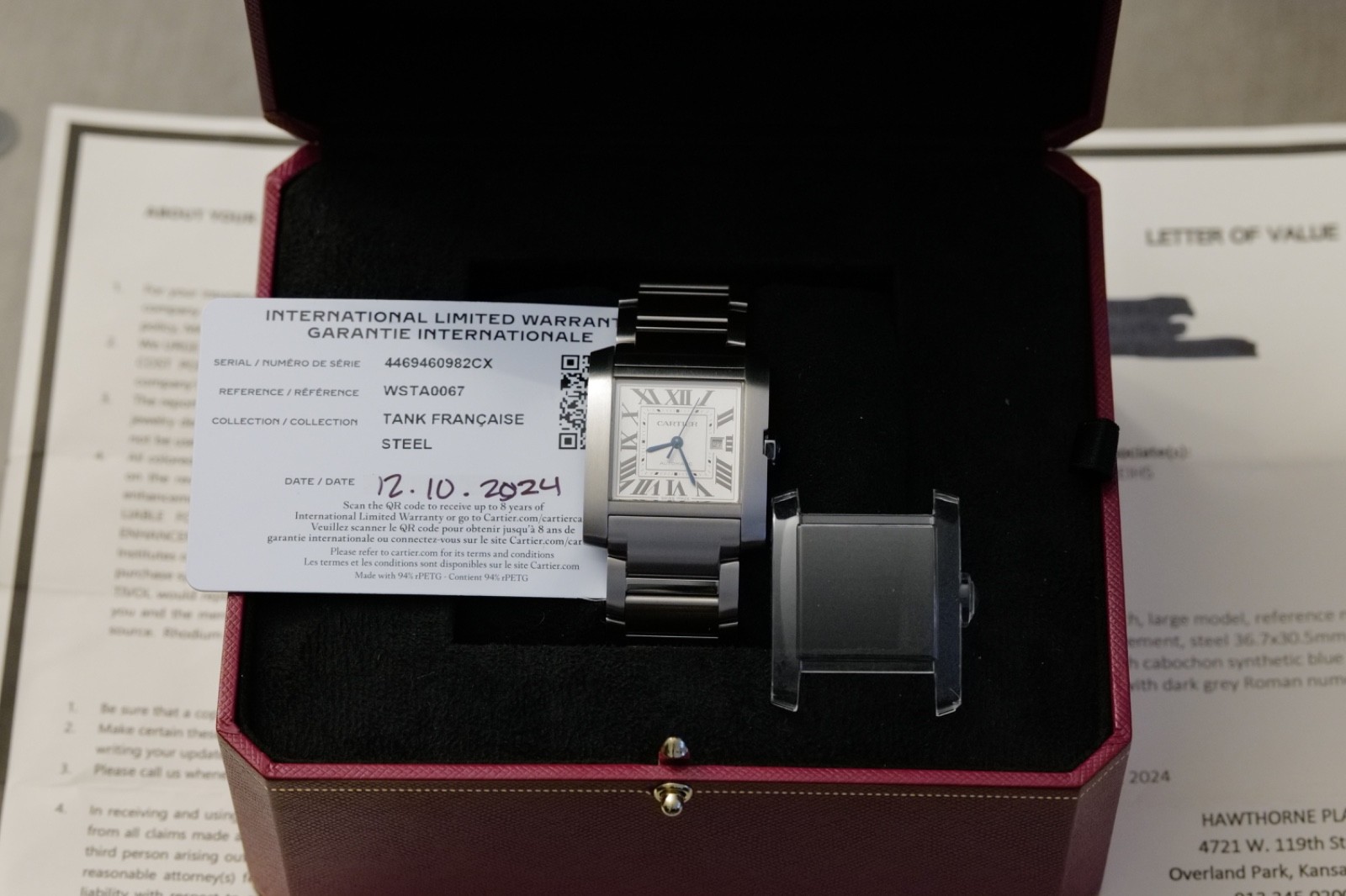 cartier tank WSTA0067
