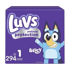 Luvs Size 1 Baby Diapers, Platinum Protection Bluey Diapers for Day  Night, ...