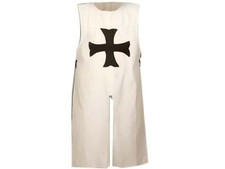 Medieval Warrior Cotton Teutonic Knight White Tunic Cosplay  Halloween Costume