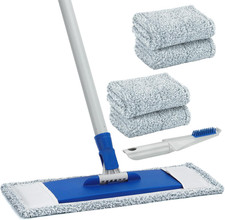 Mops for Floor Cleaning Microfiber Flat Mop with 4 Washable Mop Pads 57" Long Ha