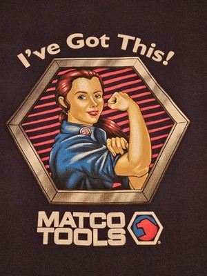 Matco Tools Rosie The Riveter I've Got This T-Shirt 2XL Hanes Beefy Navy Blue