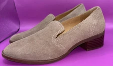 Crown Vintage Samali Loafer Taupe Leather Suede Women's Shoes Sz 8m EUC (0696)