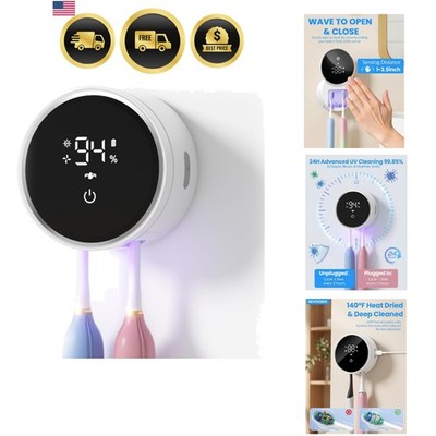 Toothbrush Sanitizer and Holder Wall Mounted UV Cleaner Air Drying