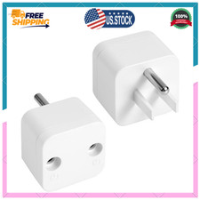 2Pcs Grounding Plug Adapter, Safety Ground Outlet Adapter Premium ABS Copper Mat