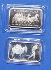 Lot of 2  vintage Silver bars. 1 once Troy ea