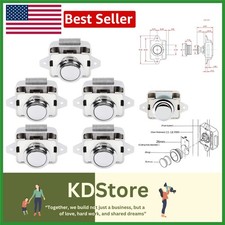 5Pcs Metal Push Button Cabinet Locks Keyless Cupboard Latches for RV Yacht Ca...