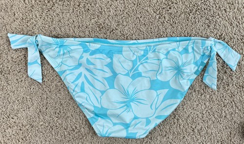Jag Women's Teal Blue Green Floral Bikini Bottoms  Side Ties Swimwear Sz L NWOT - Picture 9 of 9