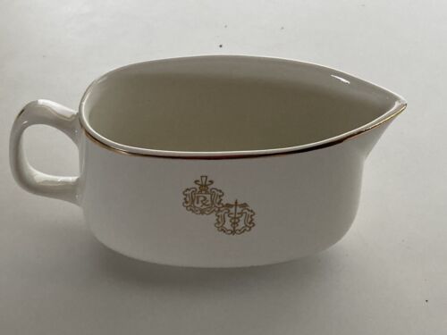 🍀 Vtg RX Hall China Doctor Pharmacy Physician Apothecary Caduceus Gravy Boat
