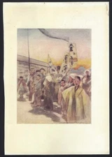 Japan - vintage print FLYING BANNERS 15.5x21.5 cm