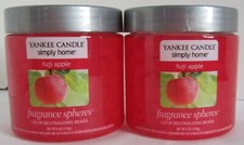 Yankee Candle Simply Home Fragrance Spheres Odor Beads Lot Set of 2 FUJI APPLE