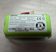 Genuine Shark 14.8V 3000mA Li-ion Battery RVBAT850 for R85 RV850 R87 RV871 Green