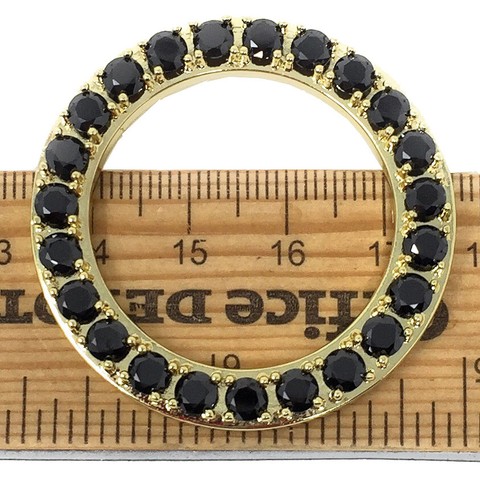 Yellow Stainless Steel 5.00 CT Black Lab Diamond Rolex Bezel DateJust Watch 30mm - Picture 7 of 8