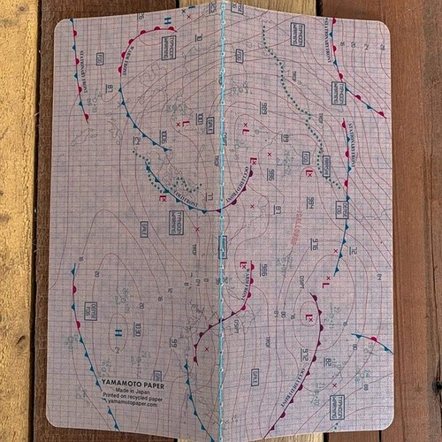 Yamamoto Ro-Biki Notebook 3.6" x 8.3" Blank Basic Chiffon Paper | Weat - Picture 4 of 10