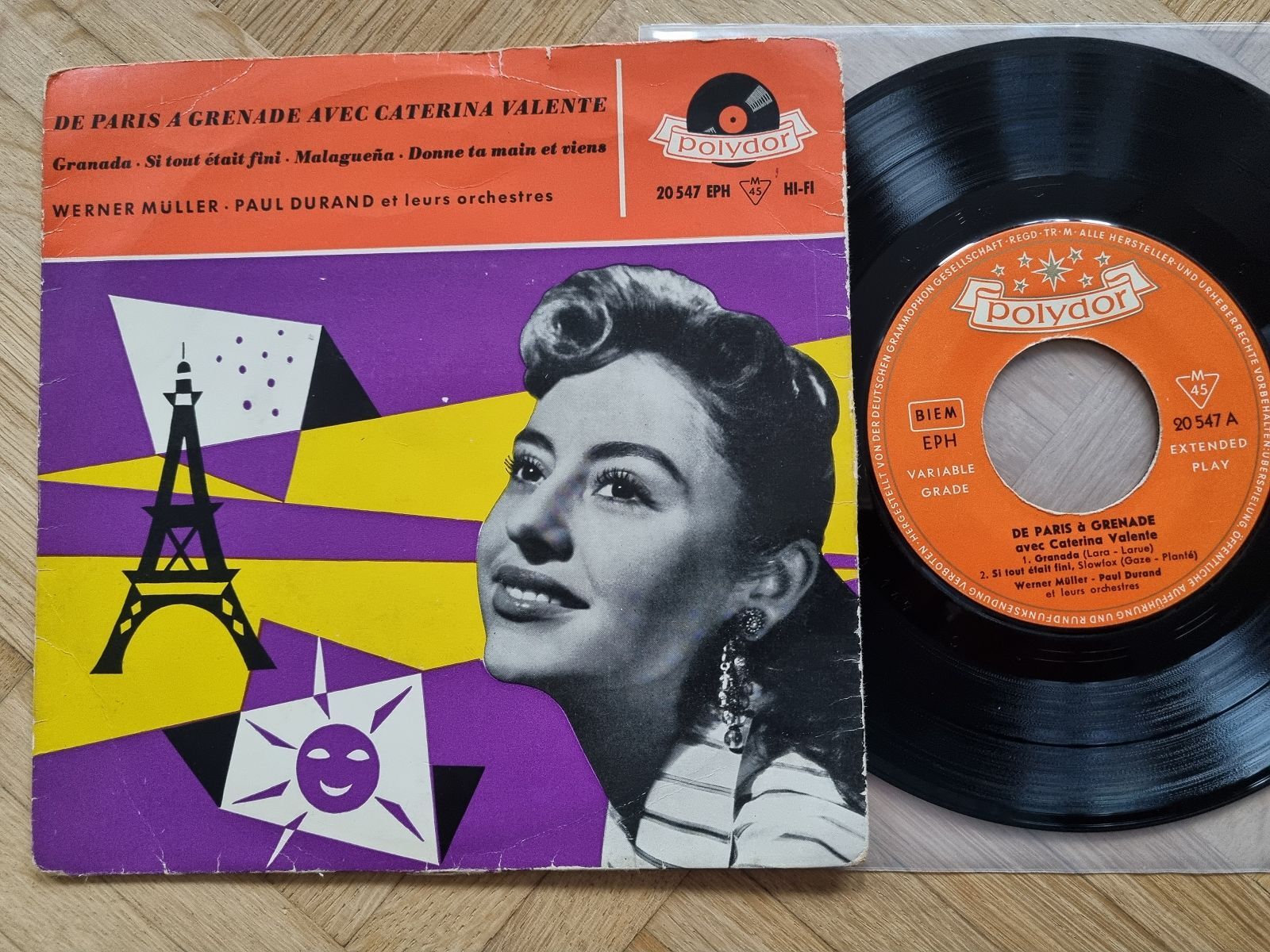7"" Single Caterina Valente - De Paris a Grenade Vinyl Germany