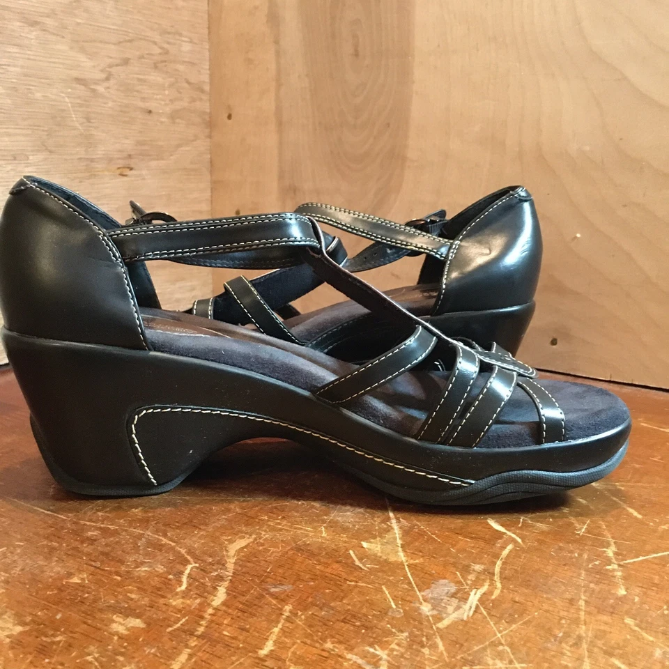 Zapatos de vestir Croft & Barrow para mujer suela sense Ability negros sandalia talla 8,5 Foto 4 de 4