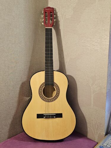 Royal Sound 3/4 ¾ Size 92 cm Junior Acoustic Guitar in Yellow/Red with Case - Photo 1/7