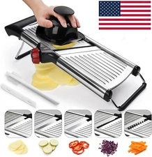 X Home Adjustable Mandoline Slicer Stainless Steel Vegetable Chopper Food Cutter