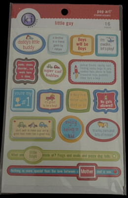 K i MEMORIES: Little Guy 3D Stickers Scrapbook Brand New Free Shipping