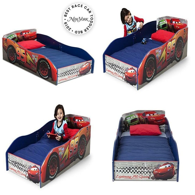 Wood Toddler Bed Mattress Kids Bedroom Furniture Disney Cars