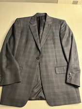 Burberry tuxedo single button tartan check print  Wool Tailored Jacket 42R 1890