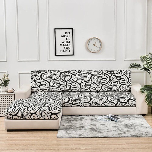 Anti Staub Sofabezug für Wohnzimmer Sitzbezug Chaiselongue Ecke L Form - Bild 19 von 45