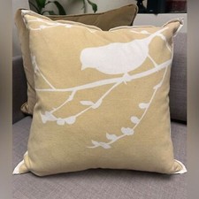 Bird on Cherry Blossom Branch Accent Pillow COVER ONLY 0916246