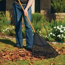 Expert Gardener 24-inch Wood & Poly Leaf Rake