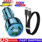 90W Fast Charging Car Charger Cord Cable For iPhone 17e 17 16 15 14 13 Pro Max