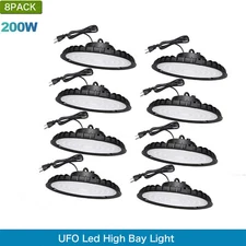 8Pack 200W UFO Led High Bay Light Commercial Industrial Warehouse Led Shop Light