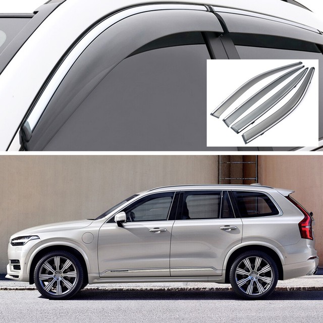 Car Window Visor Vent Deflector Sun/Rain Guards Set for Volvo XC90 2015