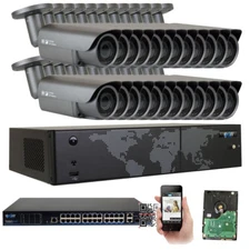 32 Channel NVR (24) 5MP 1920P 4X Motorized Zoom PoE IP Security Camera System