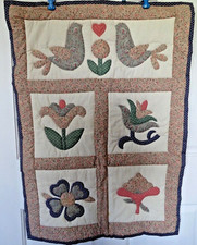 Quilted Handmade Hand  Machine Stitched Table Runner Wall Hanging Farmhouse