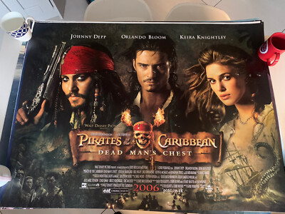PIRATES OF CARIBBEAN DEAN MAN CHEST Original Quad Cinema 2006 ADVANCE DEPP BLOOM