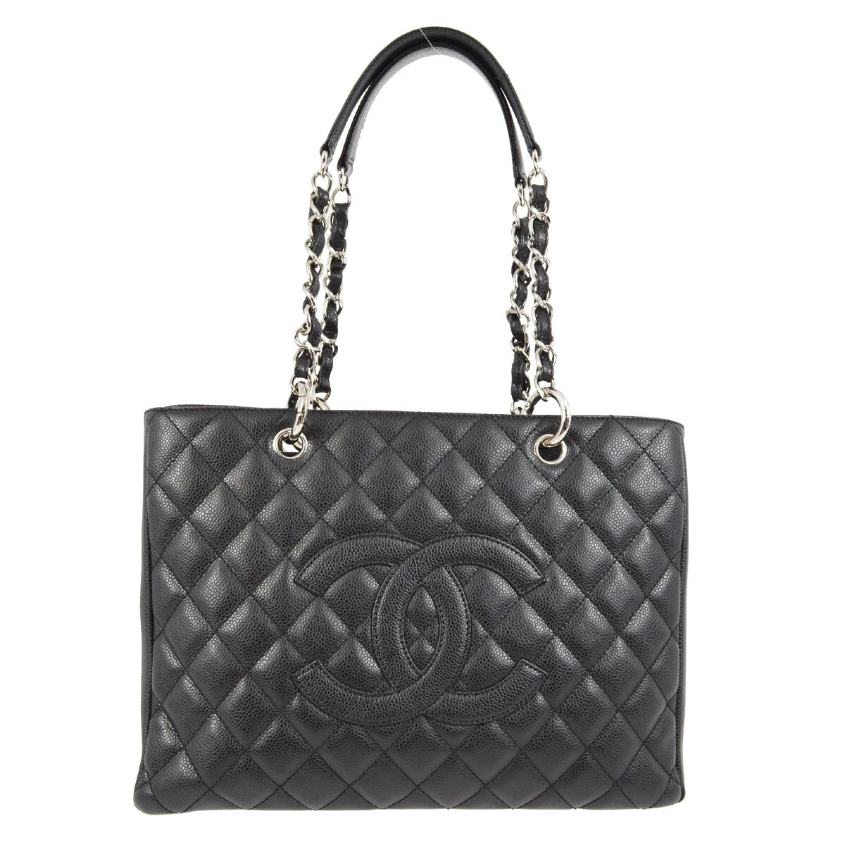 Chanel Black Caviar Grand Shopping Tote GST Handbag 142039 eBay