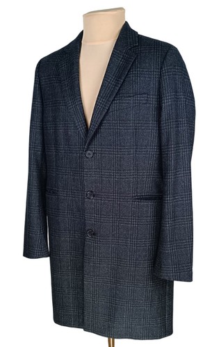 Paul Smith Mens Gray Check Wool Blend Jacket Coat Size M - Picture 5 of 14