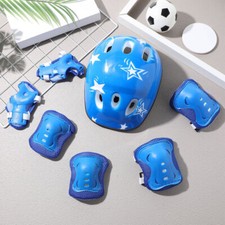 7X Adjustable Safety Kids Helmet Knee Elbow Wrist Pads Set for Scooter Cycling