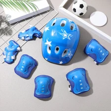 7X Adjustable Safety Kids Helmet Knee Elbow Wrist Pads Set for Scooter Cycling