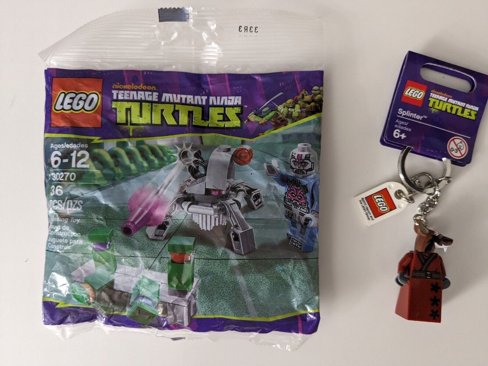 Lego Nickelodeon TMNT 30270 Toy and 850838 Splinter Keychain - Both New