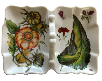 Mottahedeh The Exotic Plant Divided Relish Candy Dish Botanical