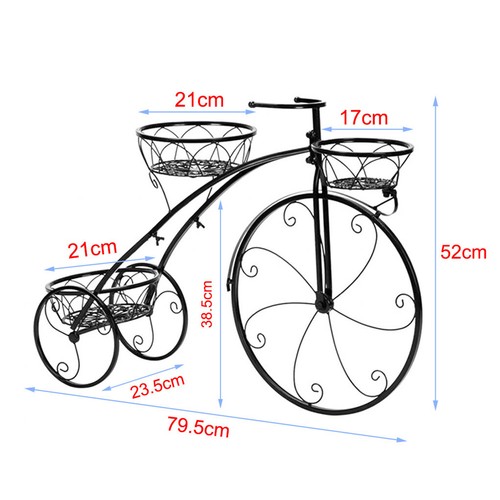 Bicycle Style Flower Pots Indoor Outdoor Garden Shelf Rack Metal Plant Stand AU - Picture 8 of 12