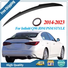 Rear Spoiler Wing Tail for 2014-2023 Infiniti Q50 JDM PSM STYLE Carbon Color