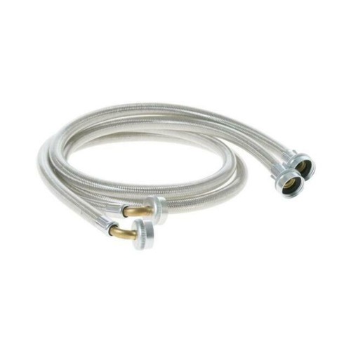 GE Appliances 4' Universal Stainless Steel Washer Hoses - Picture 1 of 1