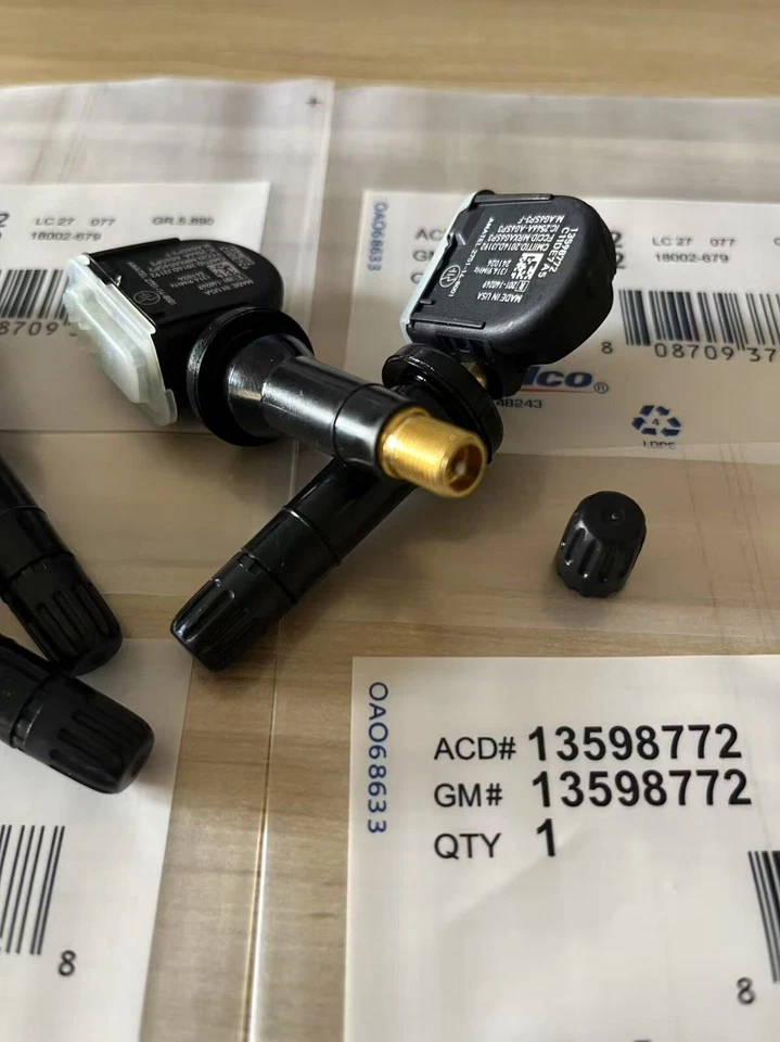 Sensores TPMS genuinos OEM para GM BUICK CADILLAC CHEVROLET 13598772 4 PIEZAS Foto 4 de 4