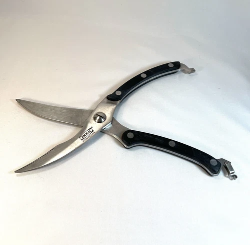 IKEA poultry fish kitchen spring loaded scissors stainless steel 10” - Picture 3 of 5