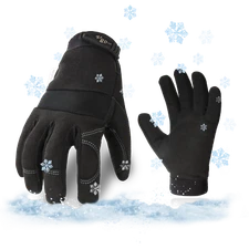 Vgo 1/3Pairs 32℉ or Above 3M C40 Lined Winter Warm Work Gloves,Freezer(SL8270F)