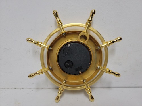 Genuine Souvenir From SS John W Brown Gift Shop 7" Brass Quartz Ship Wheel Clock - 第 4/8 張圖片