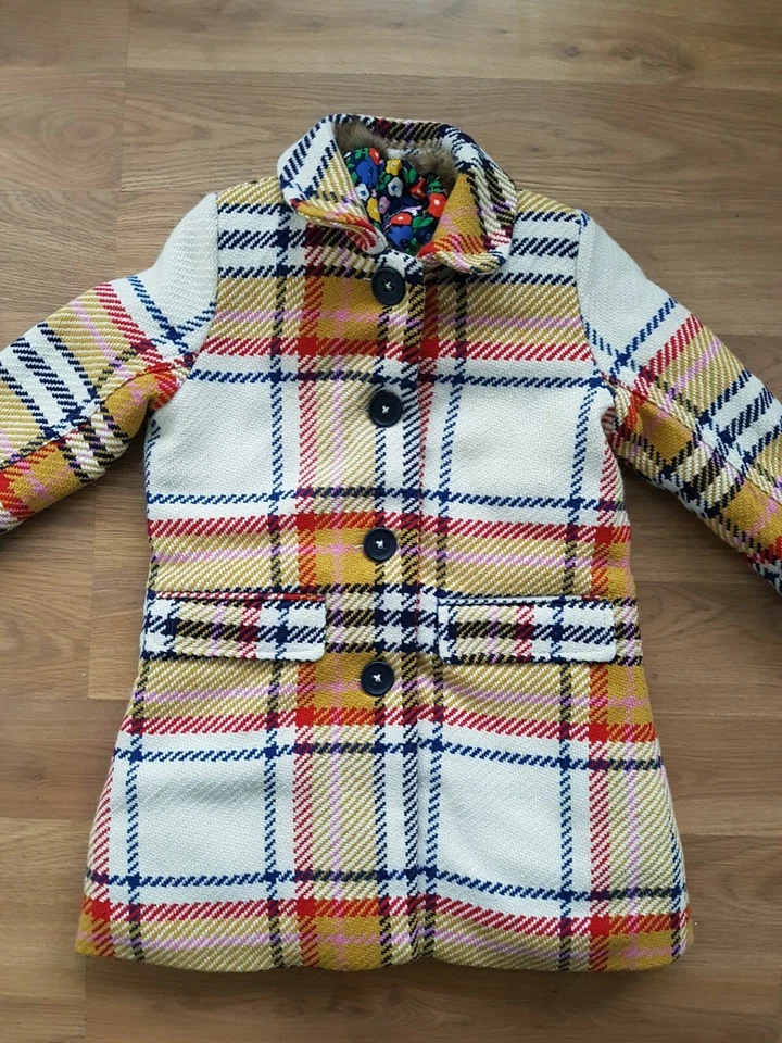 Mini Boden Girls Wool Heritage Coat Checked Age 3-4 Years TD002 BB 05 - Image 3 of 3
