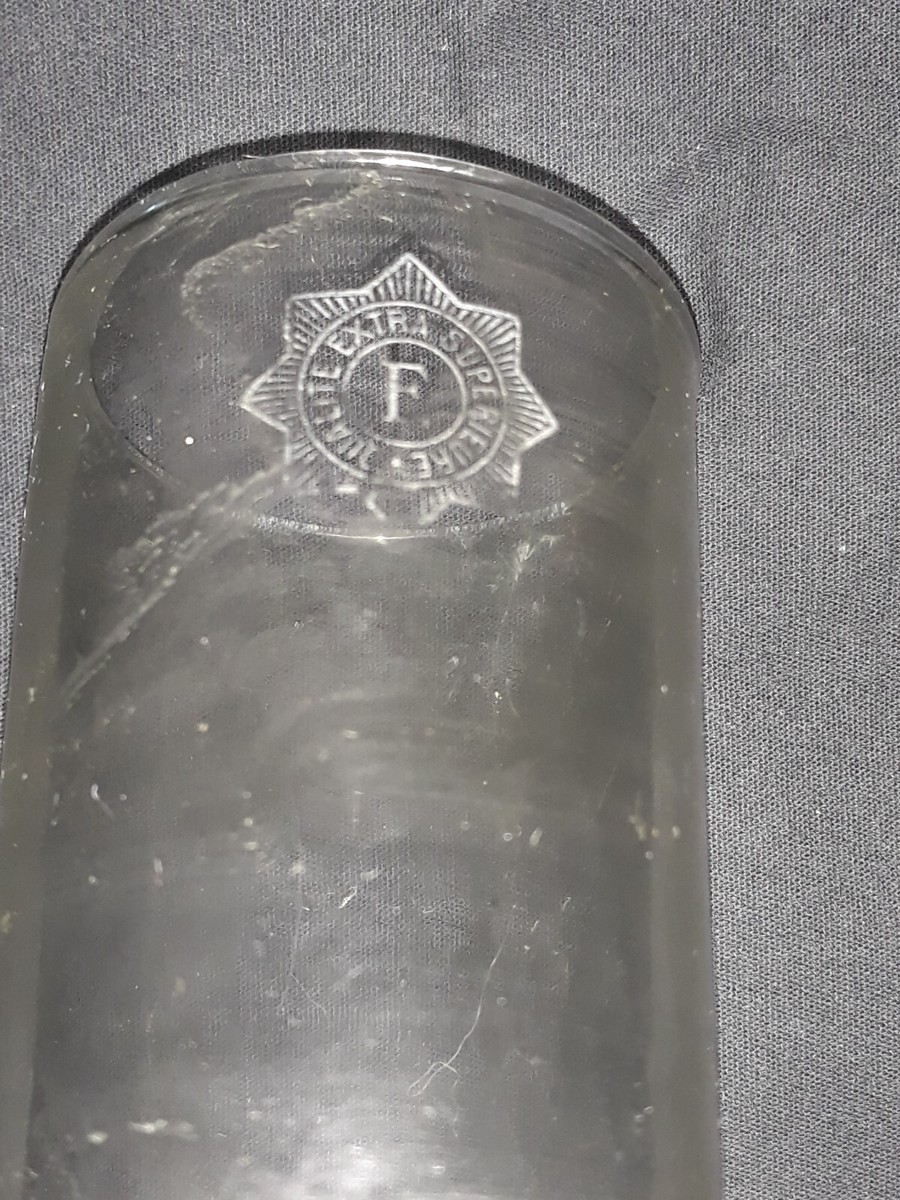 1 Verre De Lampe à Pétrole A Bulbe Longueur 32,4 Cm, Diamètre 8 Cm